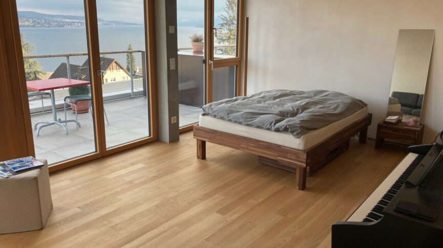 Bild einer Attika-Wohnung mit Blick auf den Zürichsee